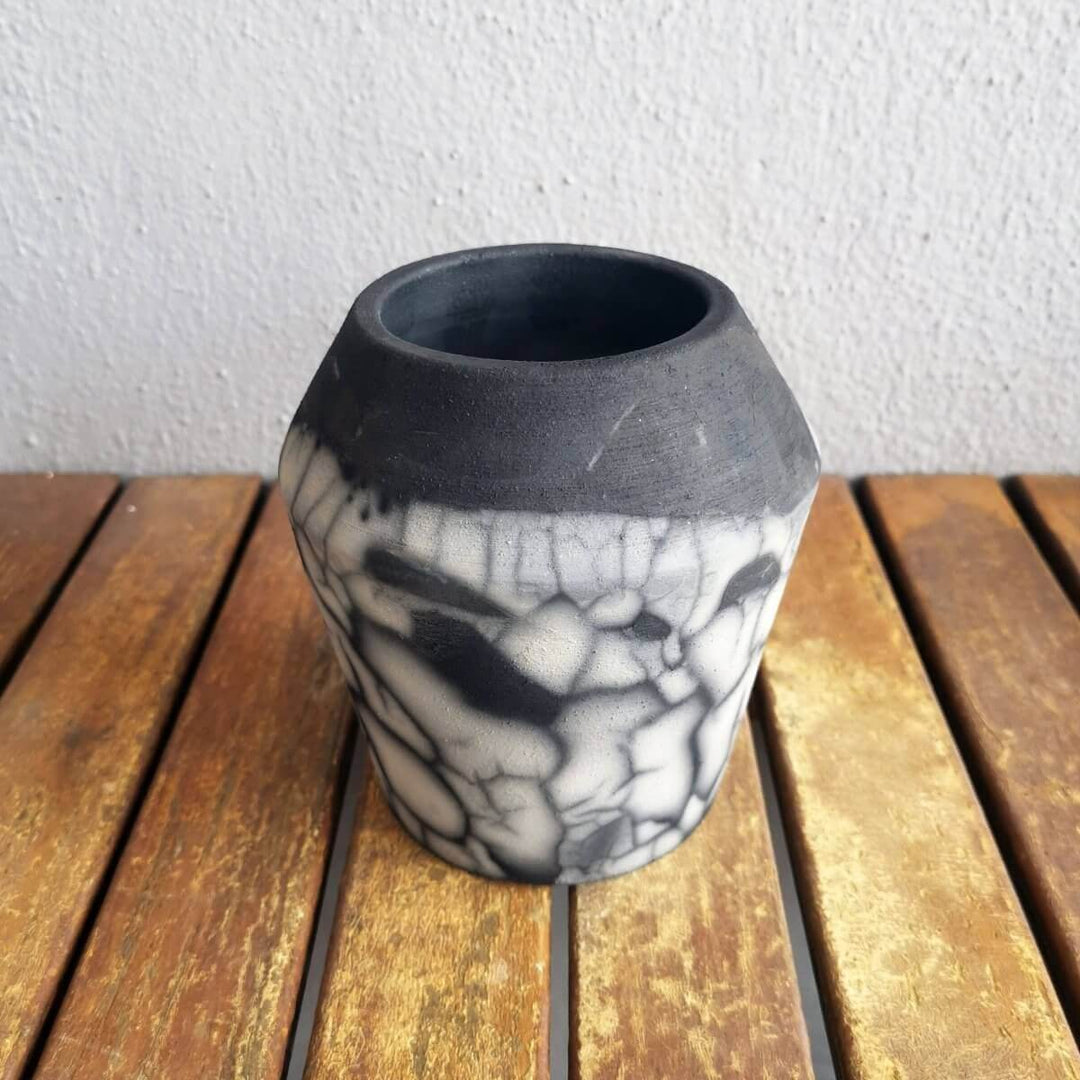 Hoseki Ceramic Raku Pottery Vase by RAAQUU