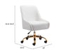 The Madelaine Office Chair White & Gold  Era and Style Inspired Home Decor 1