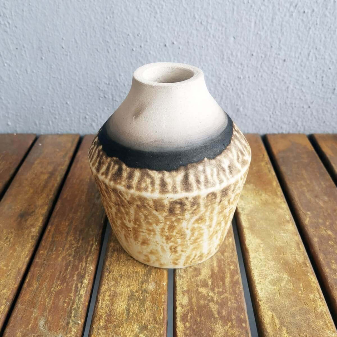 Inaka Ceramic Raku Pottery Vase by RAAQUU