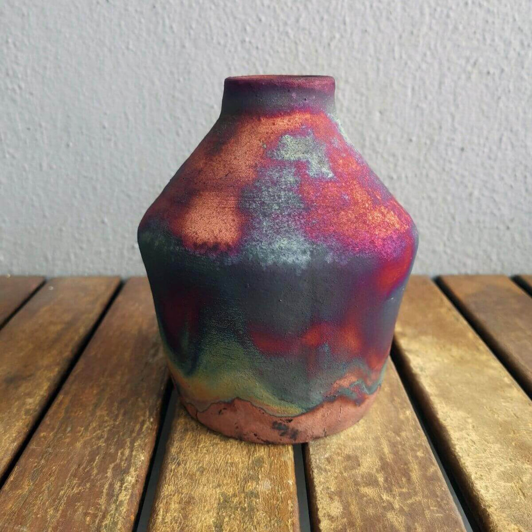 Inaka Ceramic Raku Pottery Vase by RAAQUU