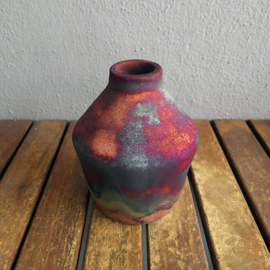 Inaka Ceramic Raku Pottery Vase by RAAQUU