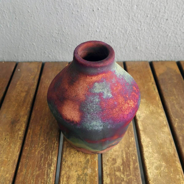 Inaka Ceramic Raku Pottery Vase by RAAQUU