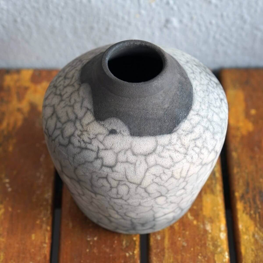 Inaka Ceramic Raku Pottery Vase by RAAQUU