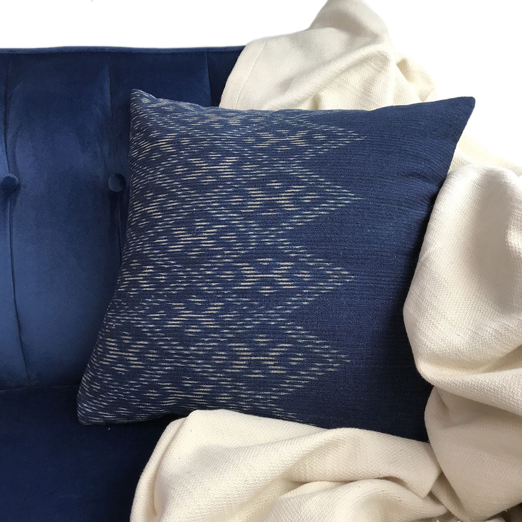 Indigo Diamond Pillow Cover by SLATE + SALT