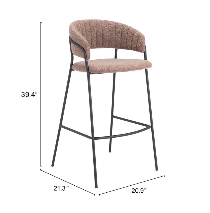 The Josephine Barstool (Set of 2) Brown  Era and Style Inspired Home Decor 1