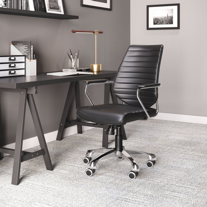 The Enterprise Low Back Office Chair Black  Era and Style Inspired Home Decor 1