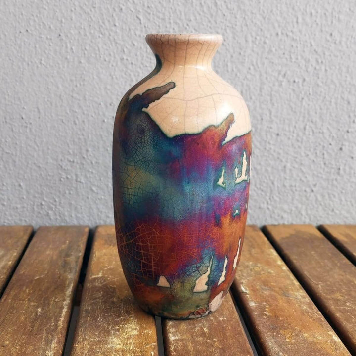 Koban Ceramic Raku Pottery Vase with Water Tube by RAAQUU