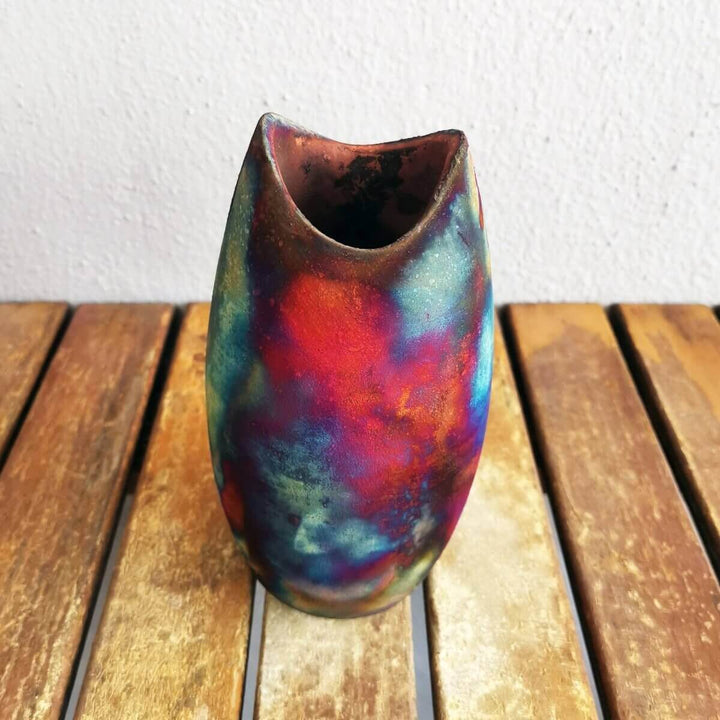 Koi Ceramic Raku Pottery Vase by RAAQUU