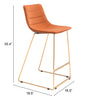 The Adele Barstool (Set of 2) Orange & Gold  Era and Style Inspired Home Decor 1