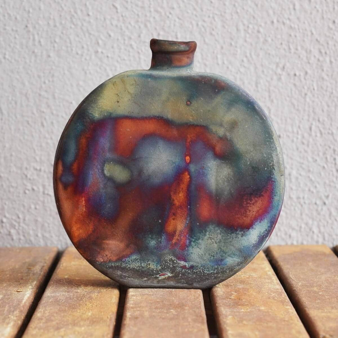 Kumo Ceramic Raku Pottery Vase by RAAQUU