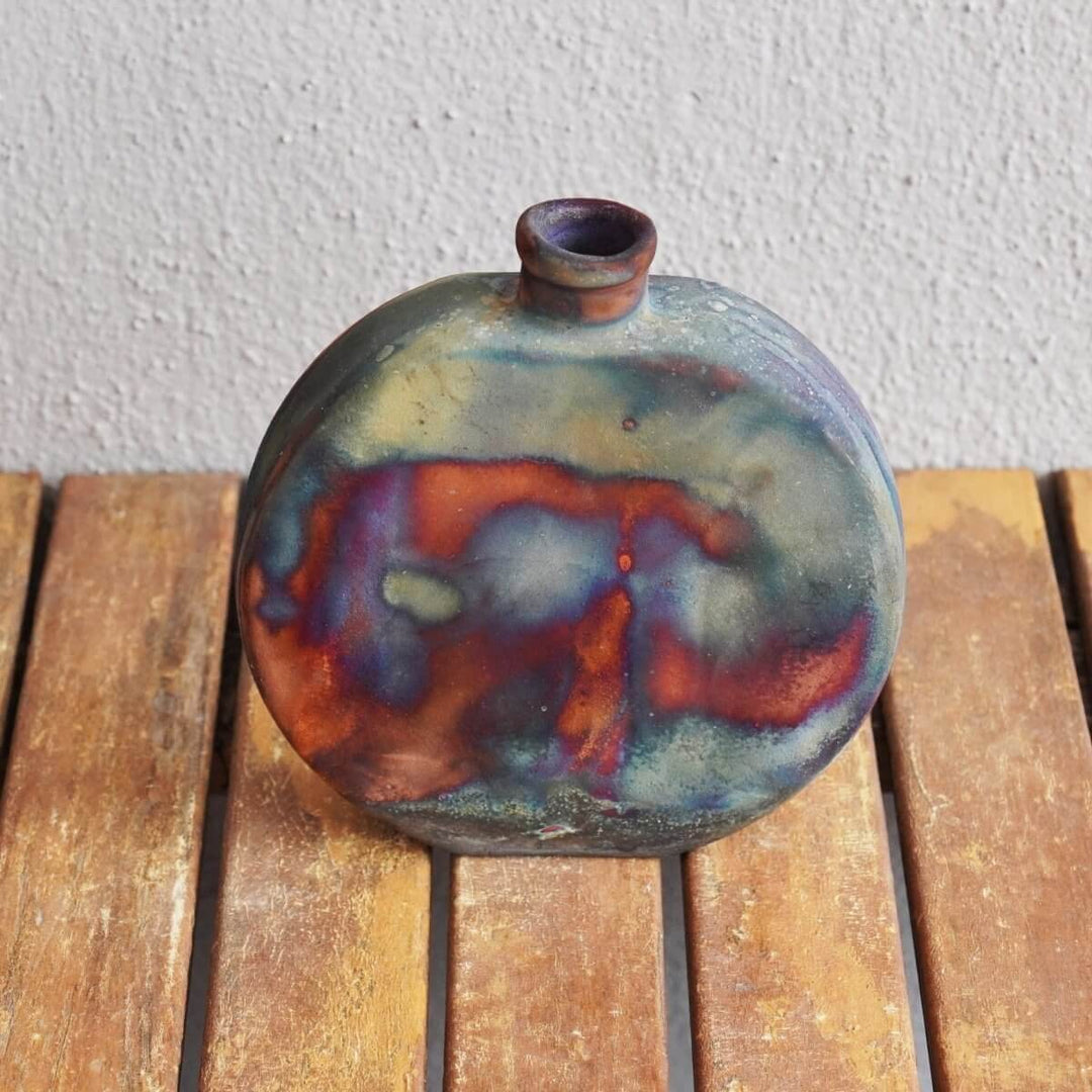 Kumo Ceramic Raku Pottery Vase by RAAQUU