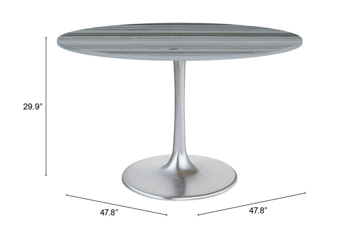 The Star City Dining Table Gray & Silver  Era and Style Inspired Home Decor 1