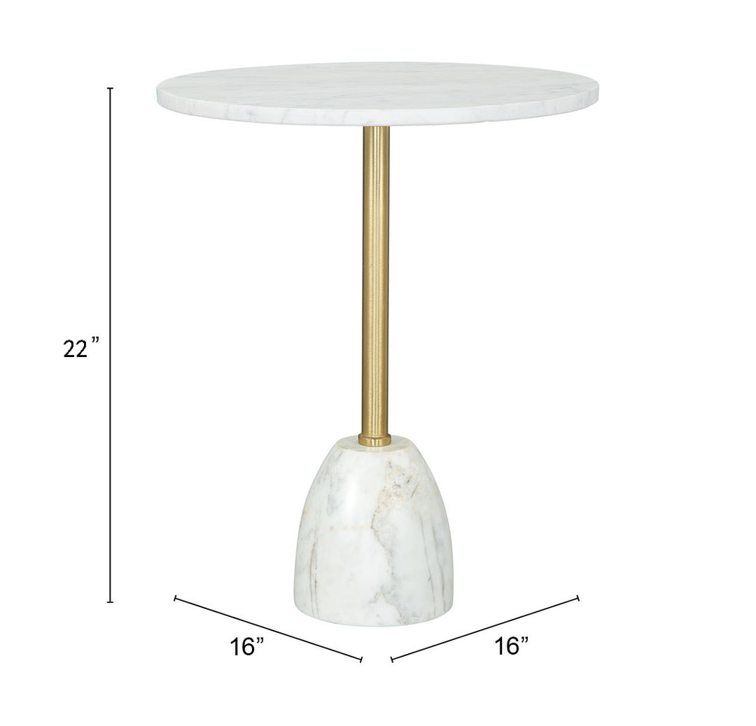 The Cynthia Side Table White & Gold  Era and Style Inspired Home Decor 1