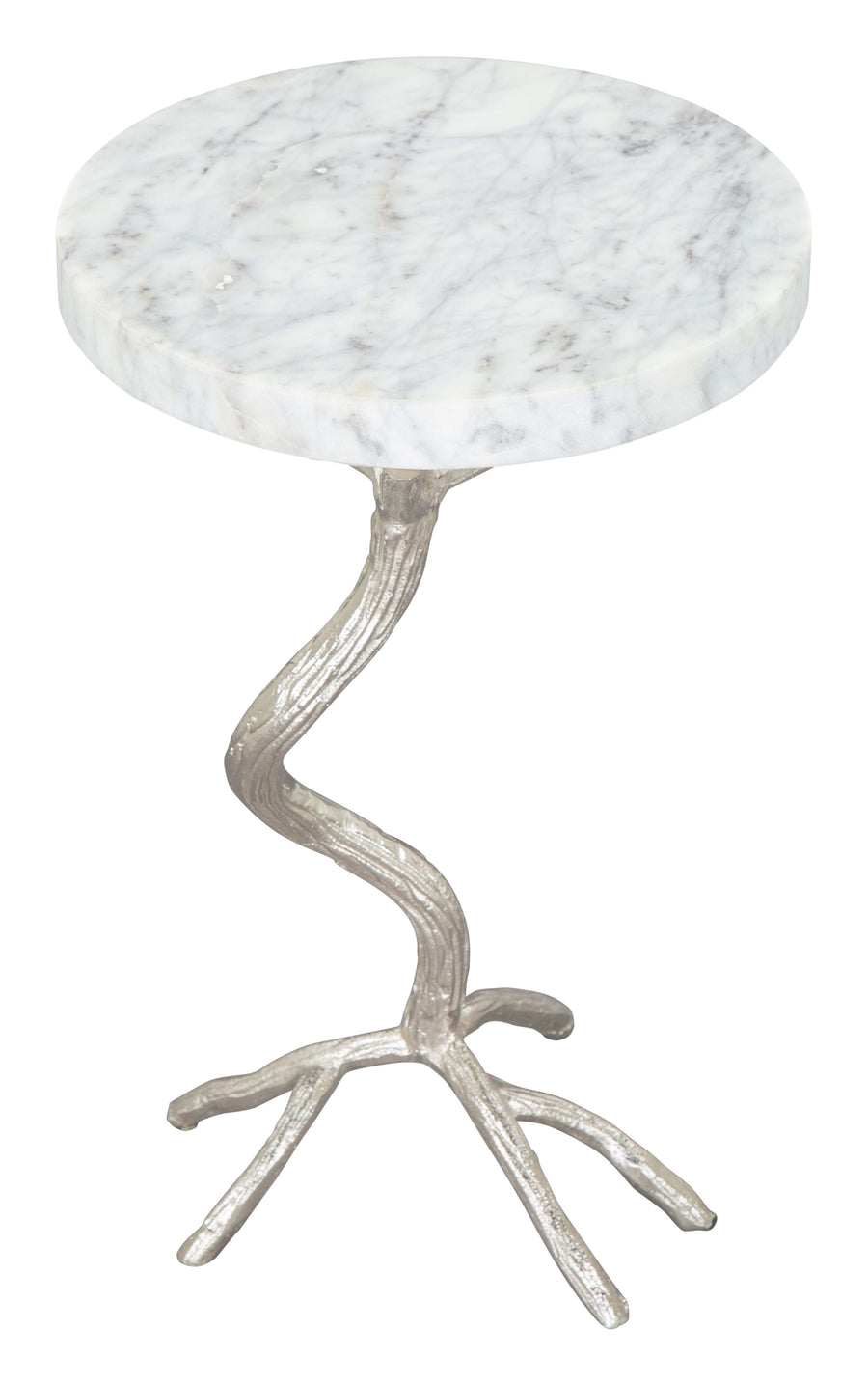 The Joel Side Table White & Silver  Era and Style Inspired Home Decor 1