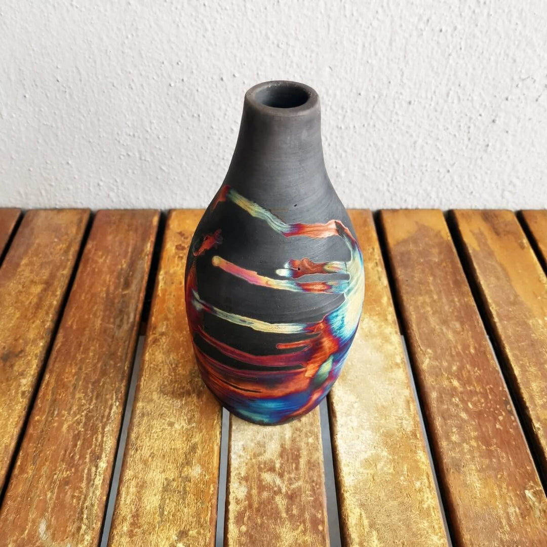 Natsu Ceramic Raku Pottery Vase by RAAQUU