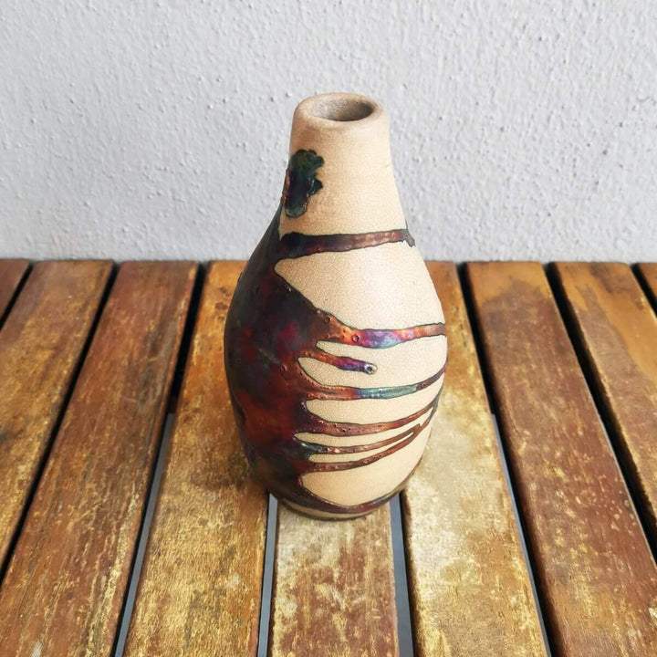 Natsu Ceramic Raku Pottery Vase by RAAQUU