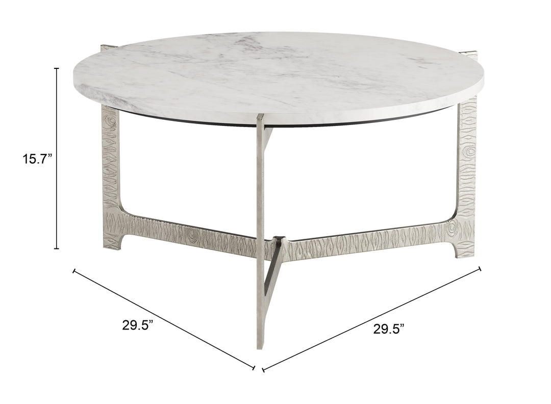 The Barmas Coffee Table White & Silver  Era and Style Inspired Home Decor 1