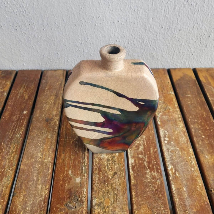 Nozomu Ceramic Raku Pottery Vase by RAAQUU