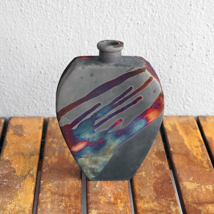 Nozomu Ceramic Raku Pottery Vase by RAAQUU