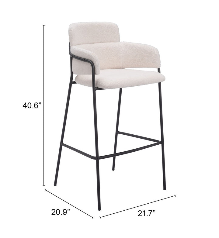 The Marcel Barstool (Set of 2) Cream  Era and Style Inspired Home Decor 1