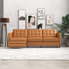 The Christopher Tan Leather Electric Inclining Sofa Left Facing Era and Style Inspired Home Décor 2