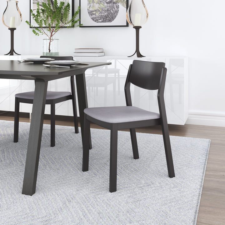 The Desdamona Dining Chair (Set of 2) Gray & Black  Era and Style Inspired Home Decor 1