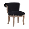 Black Velvet Studded Chair