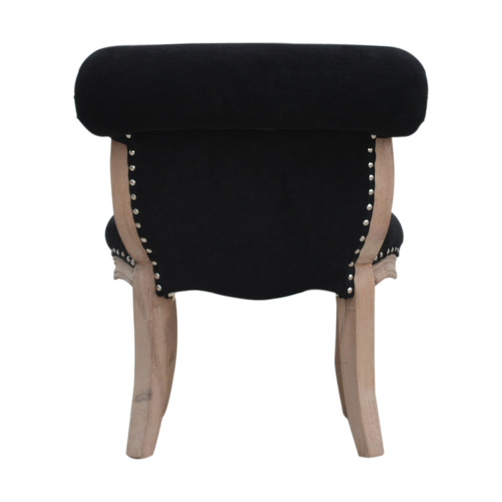 Black Velvet Studded Chair