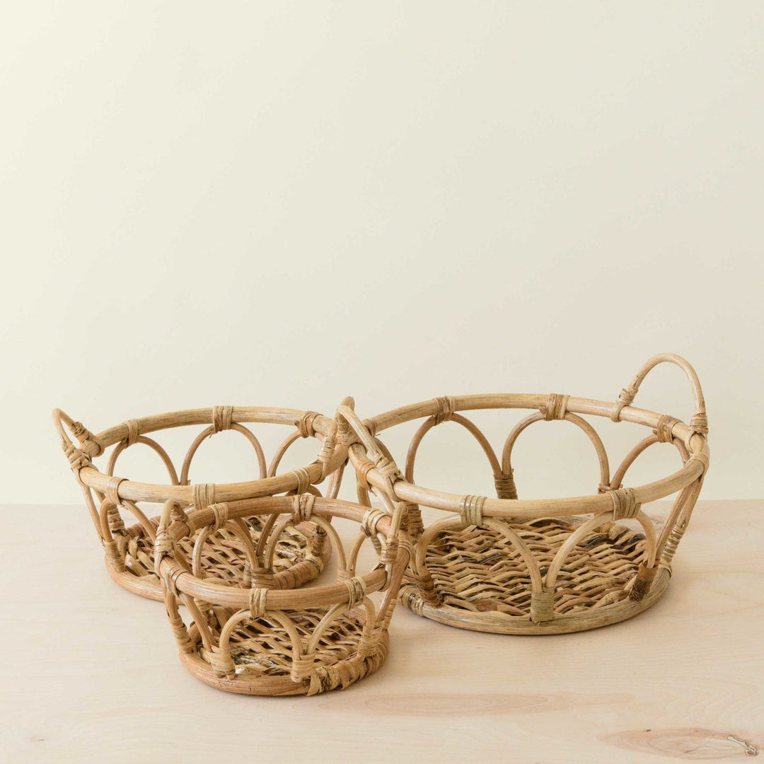 Rattan Fruit Basket -  Wicker Table Basket set of 3