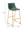 The Augusta Barstool (Set of 2) Green & Gold  Era and Style Inspired Home Decor 1