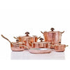 11-Piece Copper Cookware Set with Flower Lids