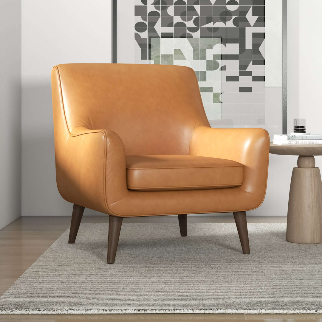 The Alex Tan Leather Lounge Chair Era and Style Inspired Home Décor 6