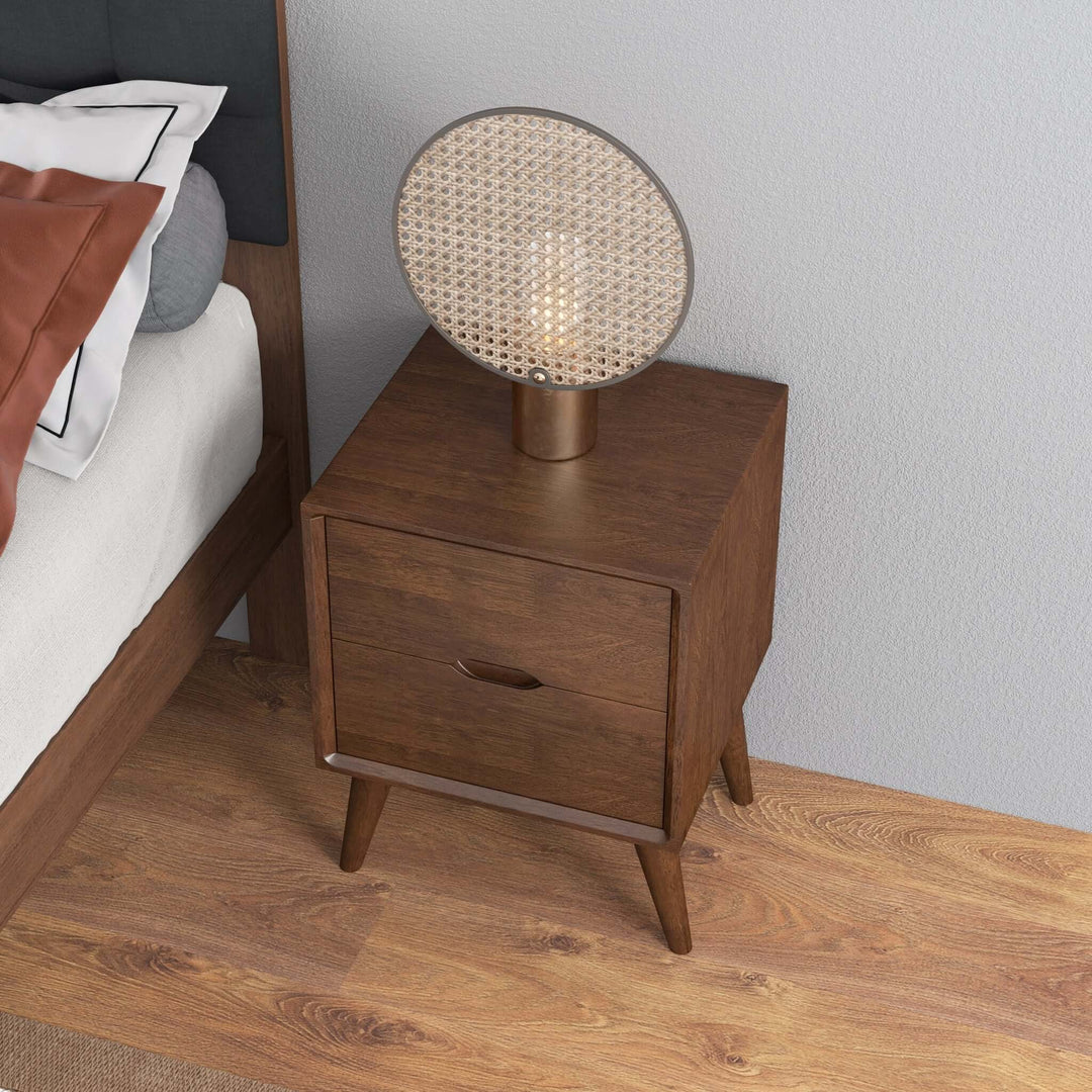 The Alexandra Brown Night Stand With 2 Drawers Era and Style Inspired Home Décor 6