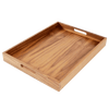 20 x 15 Inch Rectangular Walnut Wood Serving and Coffee Table Tray with Handles by Virginia Boys Kitchens