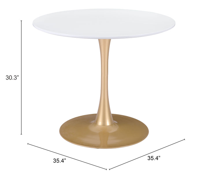 The Opus Dining Table White & Gold  Era and Style Inspired Home Decor 1