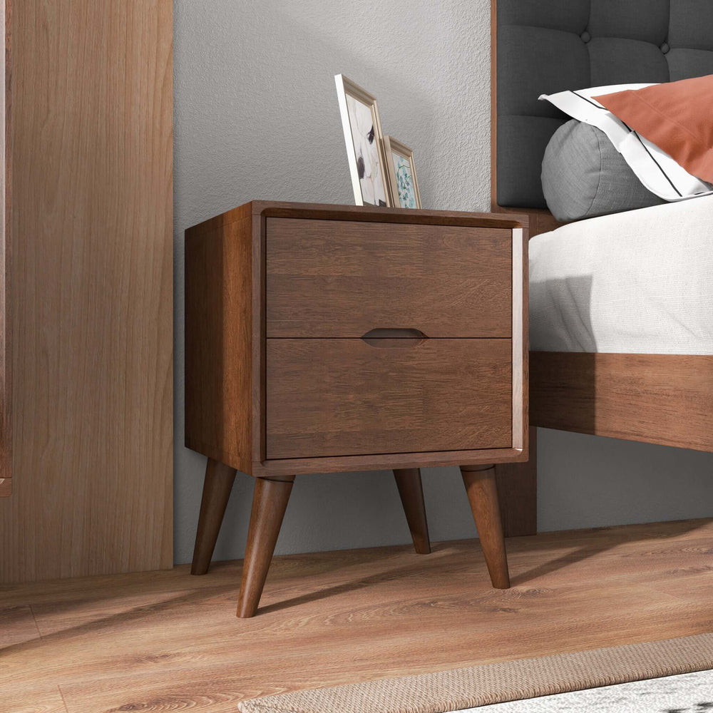 The Alexandra Brown Night Stand With 2 Drawers Era and Style Inspired Home Décor 2