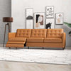 The Christopher Tan Leather Electric Inclining Sofa Left Facing Era and Style Inspired Home Décor 4