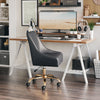 The Madelaine Office Chair Gray & Gold  Era and Style Inspired Home Decor 1