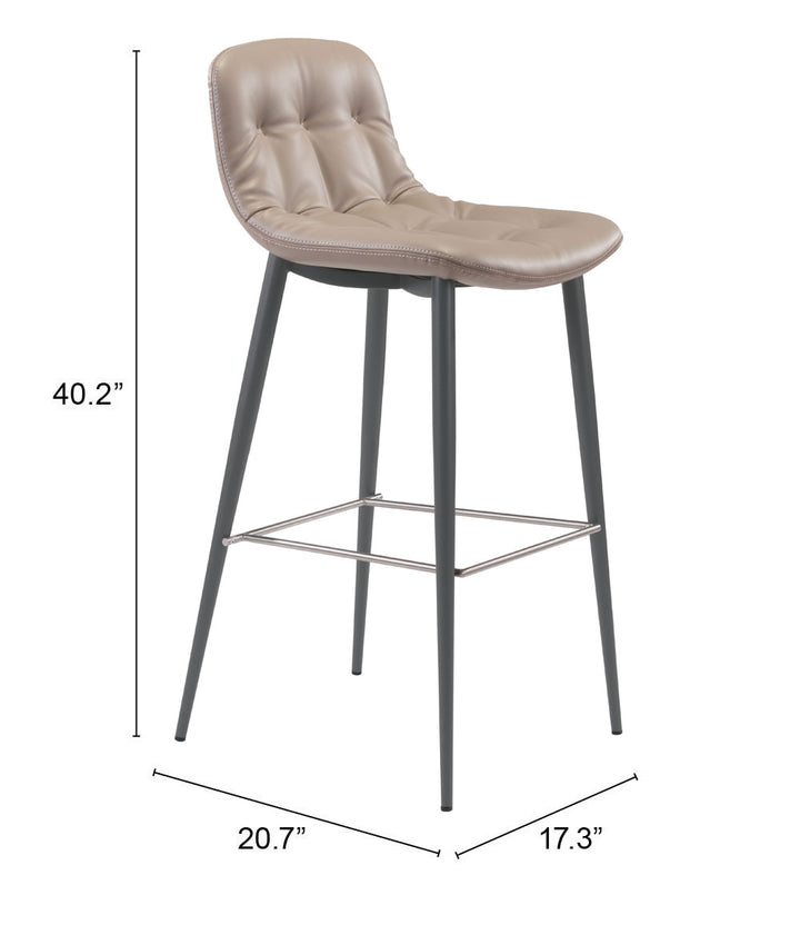 The Tangiers Barstool (Set of 2) Taupe  Era and Style Inspired Home Decor 1