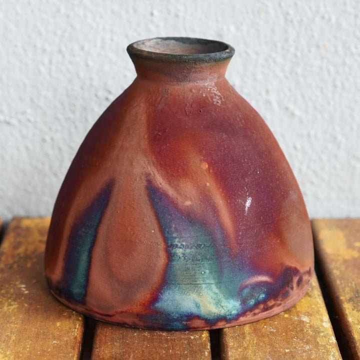 Yama Ceramic Raku Pottery Vase by RAAQUU