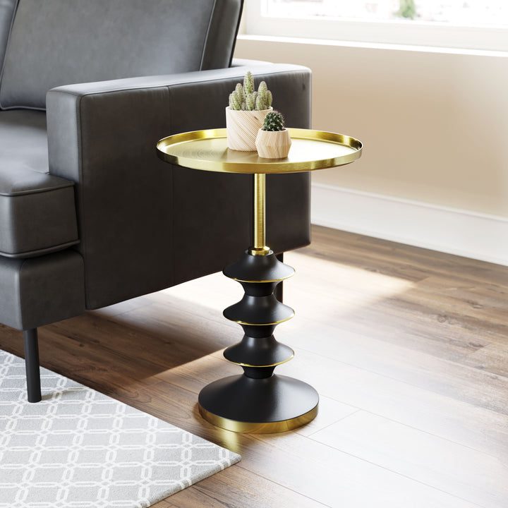 The Donahue Side Table Gold & Black  Era and Style Inspired Home Decor 1