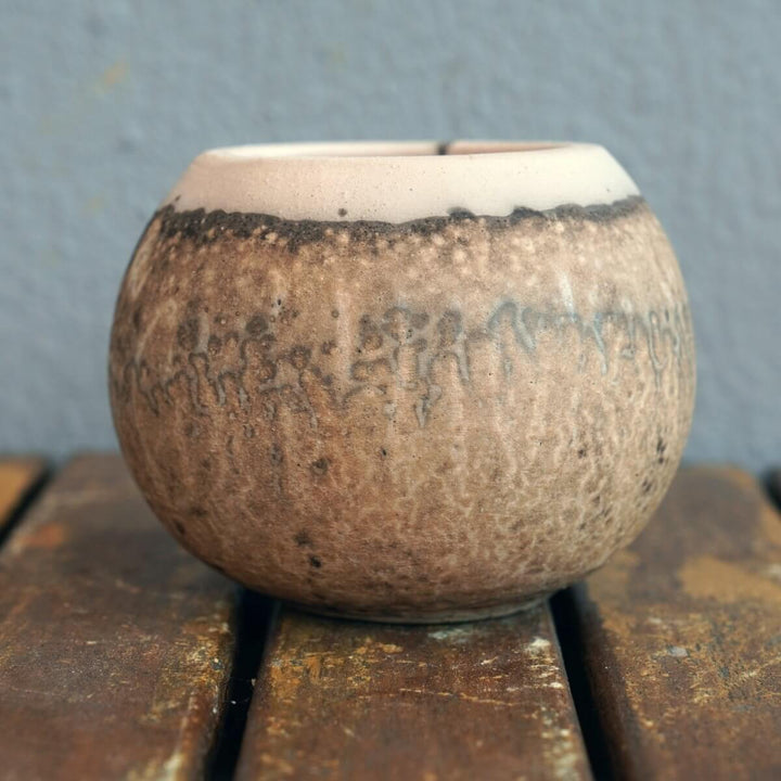 Zen Ceramic Raku Pottery Vase by RAAQUU