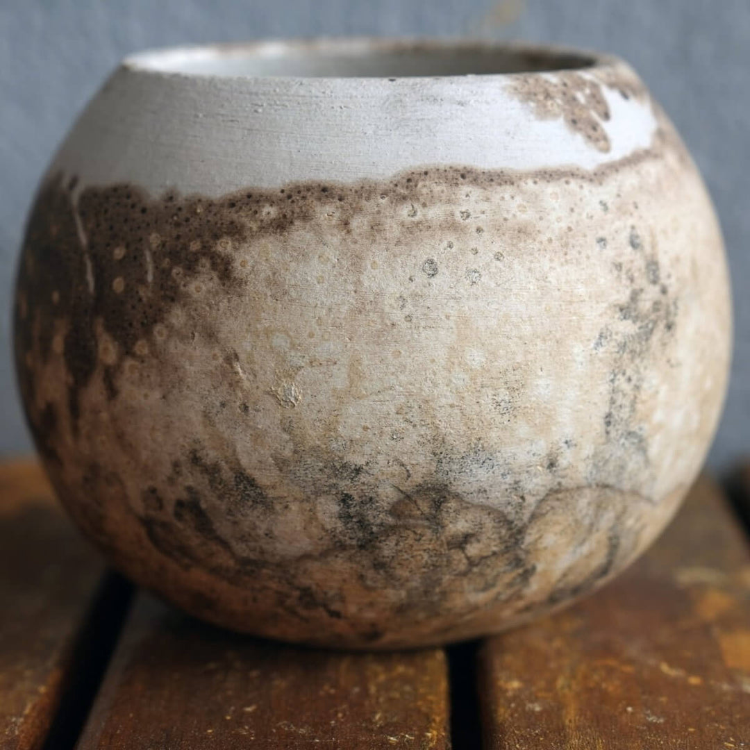 Zen Ceramic Raku Pottery Vase by RAAQUU