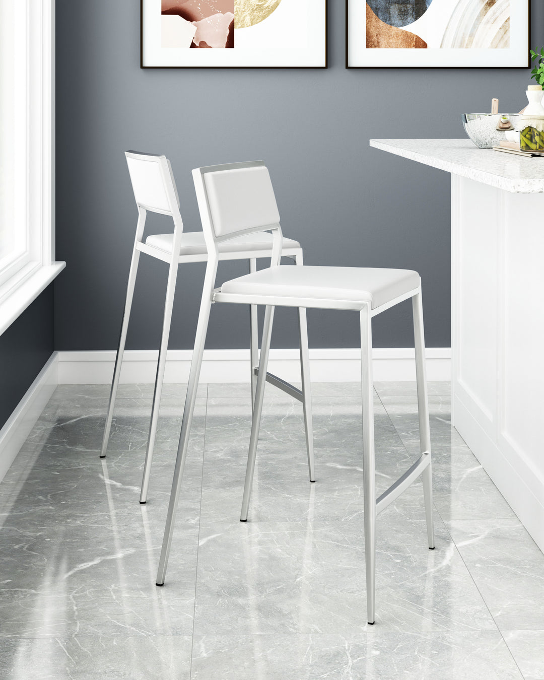 The Dolemite Counter Stool (Set of 2) White  Era and Style Inspired Home Decor 1