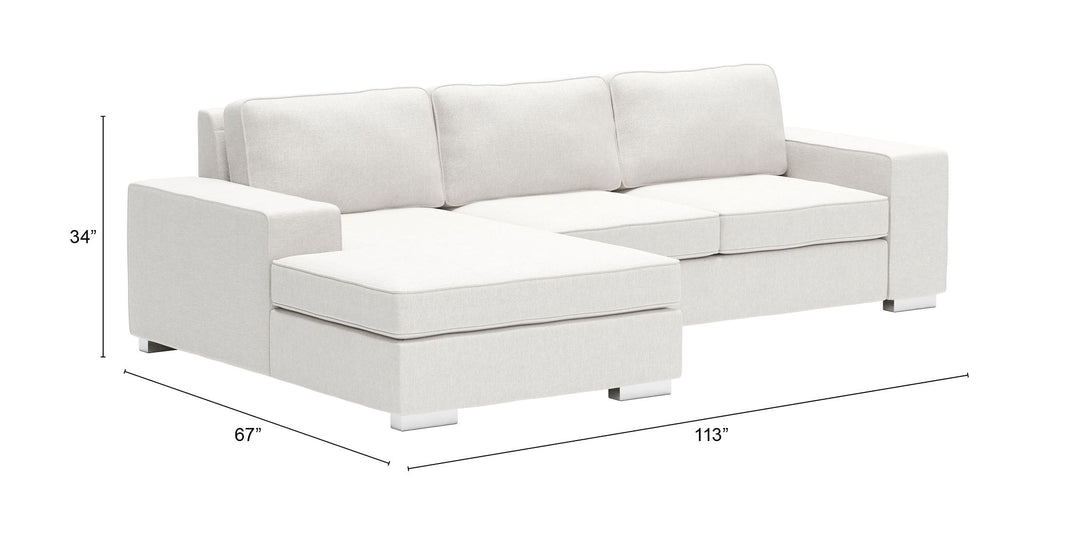 The Brickell Sectional White  Era and Style Inspired Home Decor 1