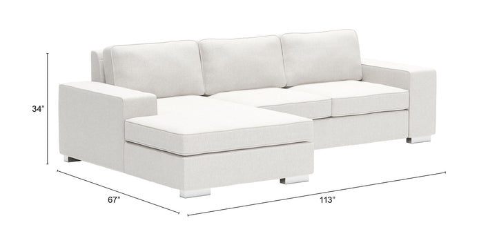 The Brickell Sectional White  Era and Style Inspired Home Decor 1